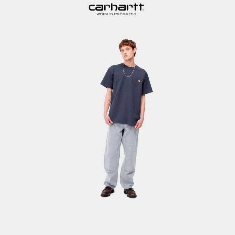 Carhartt Wip American Script T-Shirt Enzian | TH0002094