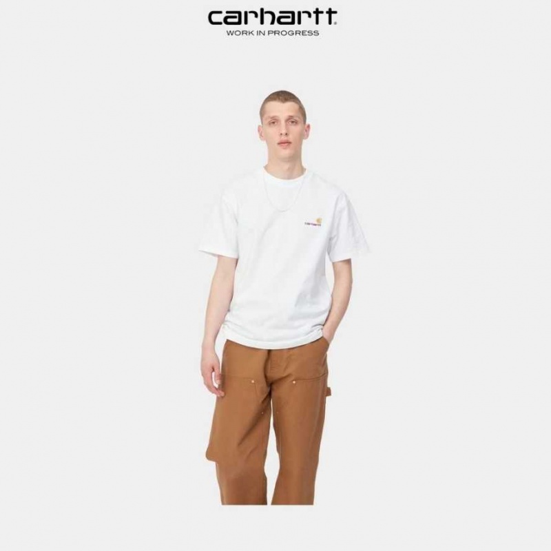 Carhartt Wip American Script T-Shirt White | TH0002097