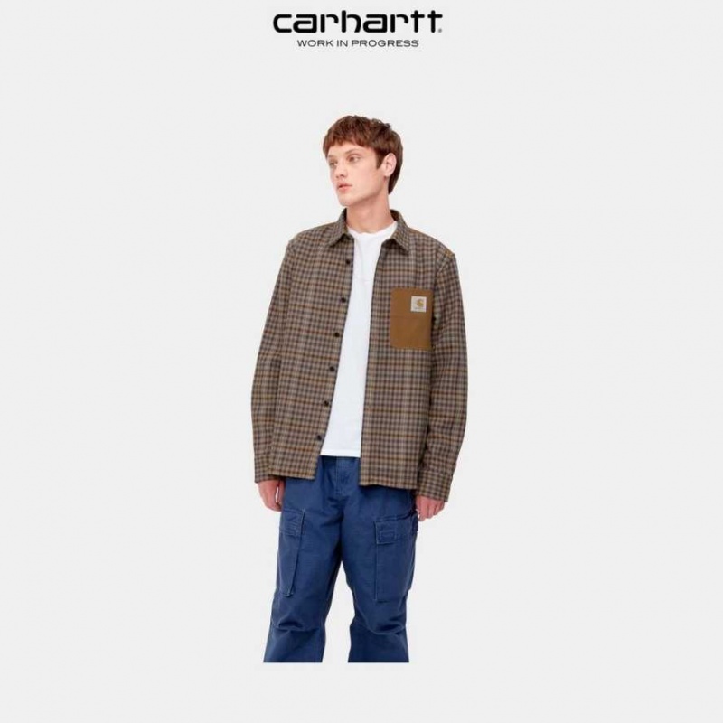 Carhartt Wip Asher Check Shirt Hamilton Brown | TH0001779