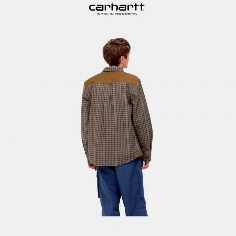 Carhartt Wip Asher Check Shirt Hamilton Brown | TH0001779