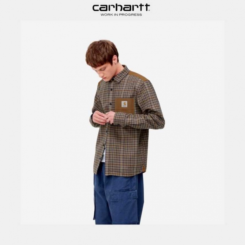 Carhartt Wip Asher Check Shirt Hamilton Brown | TH0001779