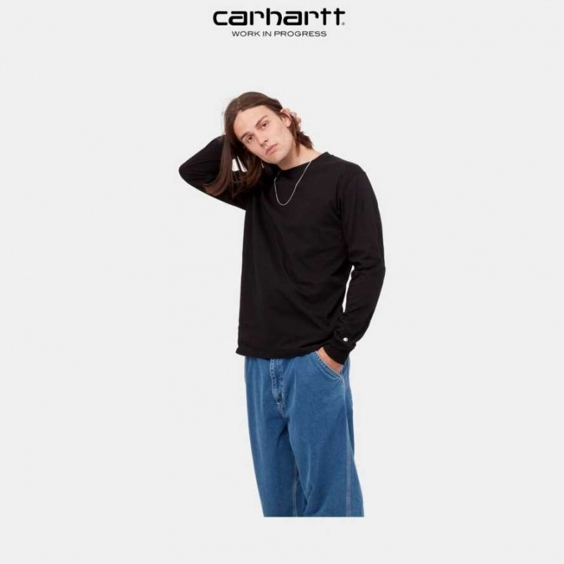 Carhartt Wip Base Long Sleeve T-Shirt Black | TH0002105