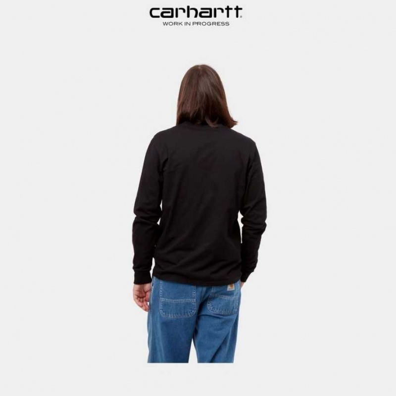 Carhartt Wip Base Long Sleeve T-Shirt Black | TH0002105