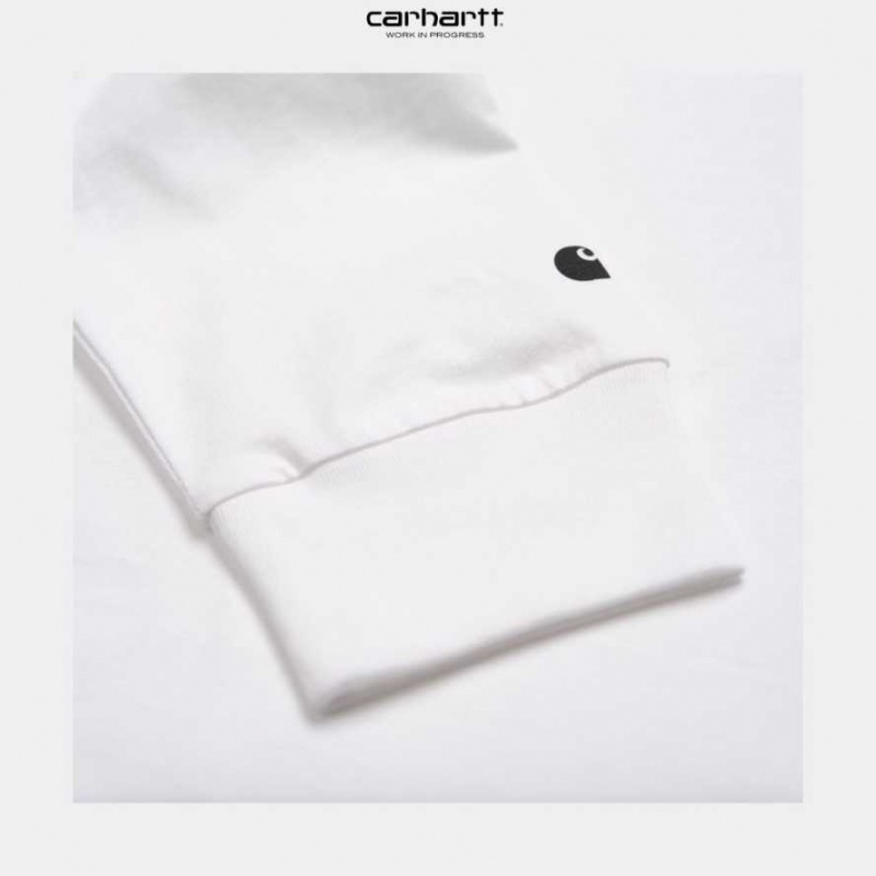 Carhartt Wip Base Long Sleeve T-Shirt White | TH0002106