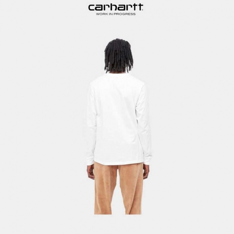 Carhartt Wip Base Long Sleeve T-Shirt White | TH0002106