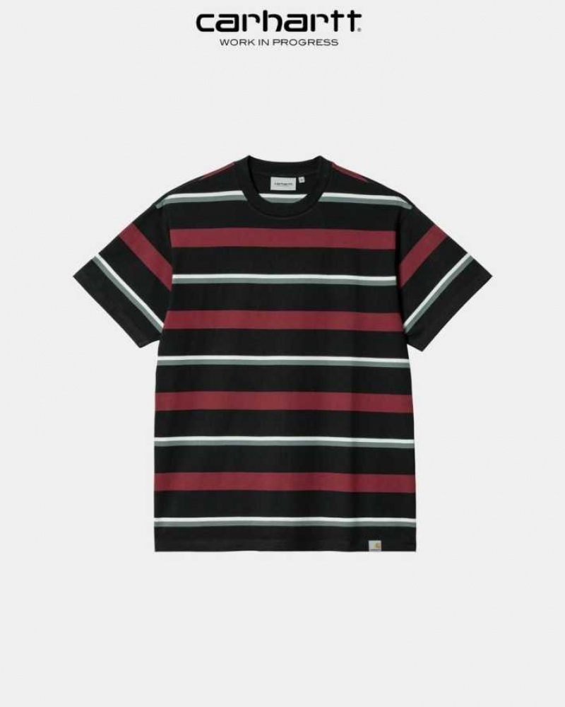 Carhartt Wip Bowman Stripe T-Shirt Corvina | TH0002119