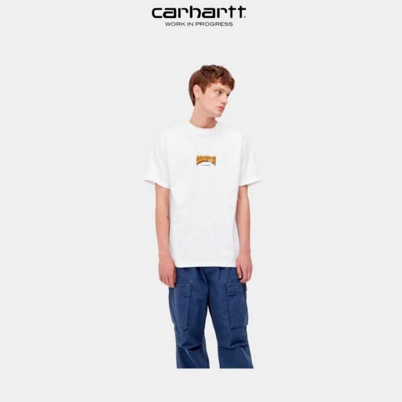 Carhartt Wip Bubble Script T-Shirt White | TH0002123