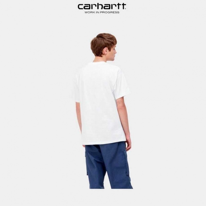 Carhartt Wip Bubble Script T-Shirt White | TH0002123