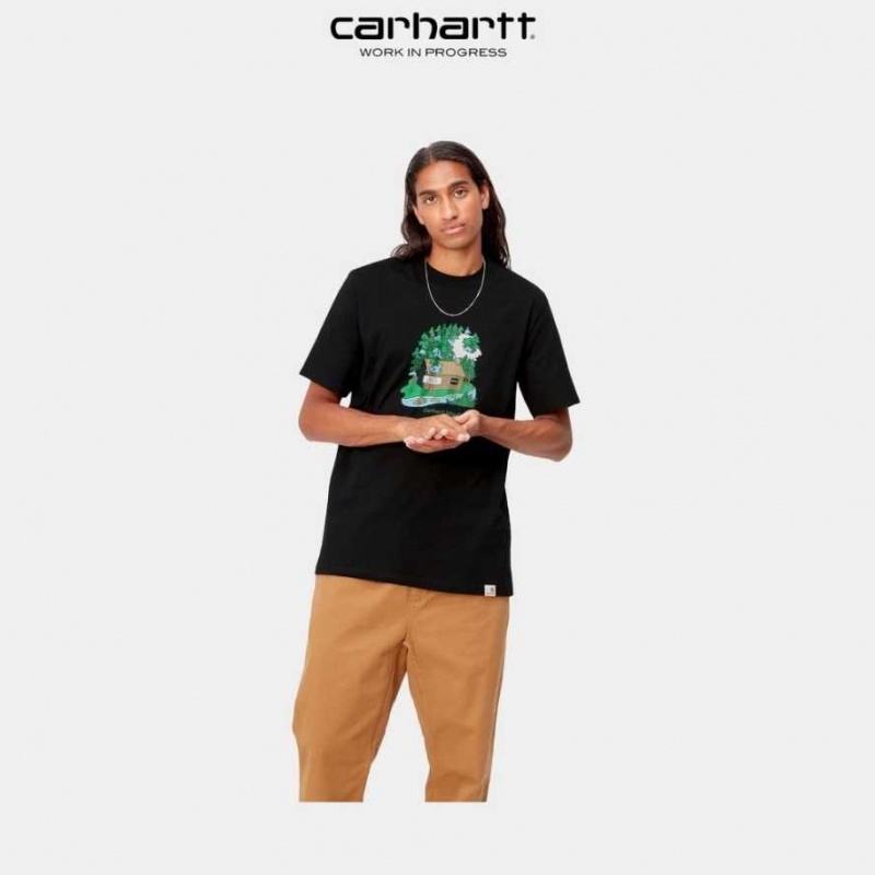 Carhartt Wip Cabin T-Shirt Black | TH0002128