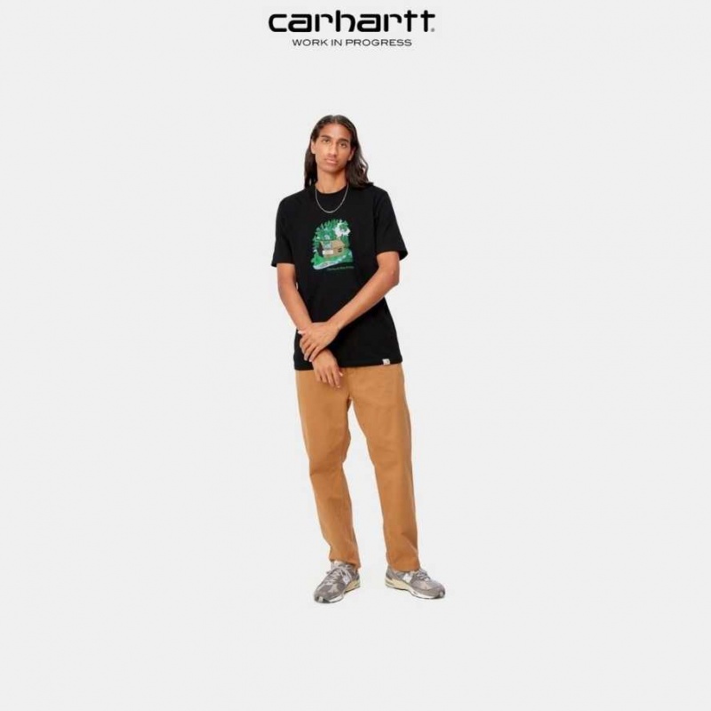 Carhartt Wip Cabin T-Shirt Black | TH0002128