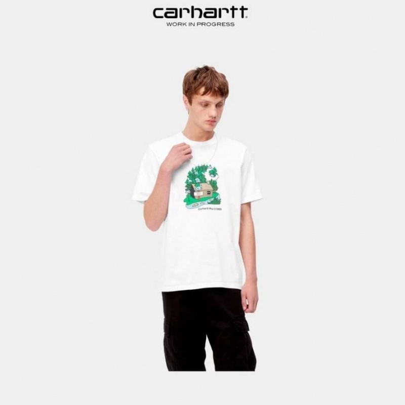 Carhartt Wip Cabin T-Shirt White | TH0002127