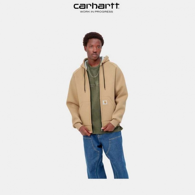 Carhartt Wip Car-Lux Hooded Jacket Dusty Hamilton Brown | TH0000028