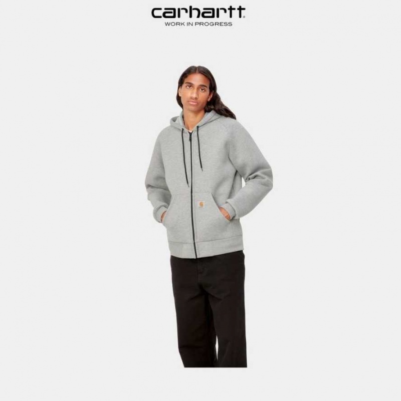 Carhartt Wip Car-Lux Hooded Jacket Grey Heather | TH0000030