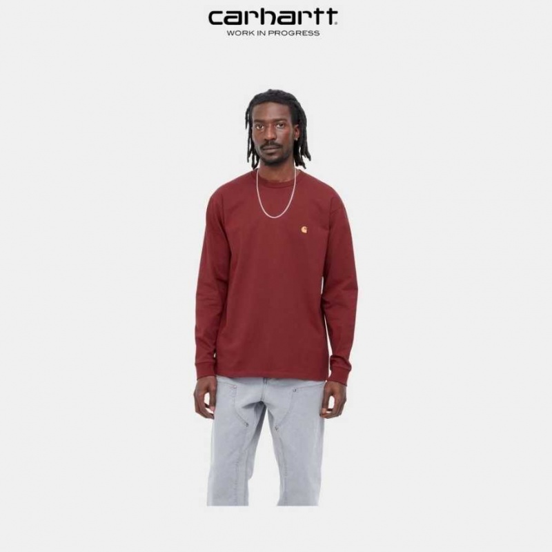 Carhartt Wip Chase Long Sleeve T-Shirt Corvina | TH0002149