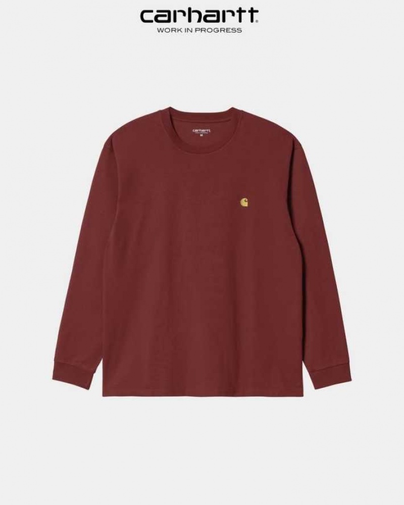 Carhartt Wip Chase Long Sleeve T-Shirt Corvina | TH0002149