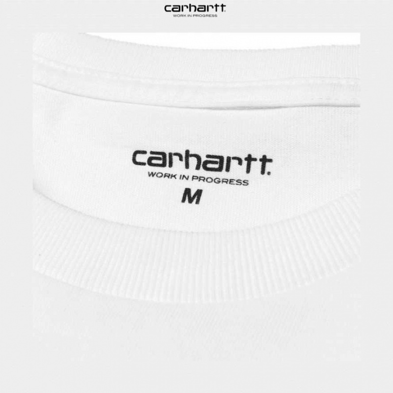 Carhartt Wip Chase Long Sleeve T-Shirt White | TH0002150