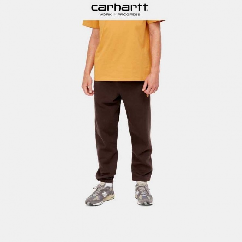 Carhartt Wip Chase Sweat Pant Dark Umber | TH0001385