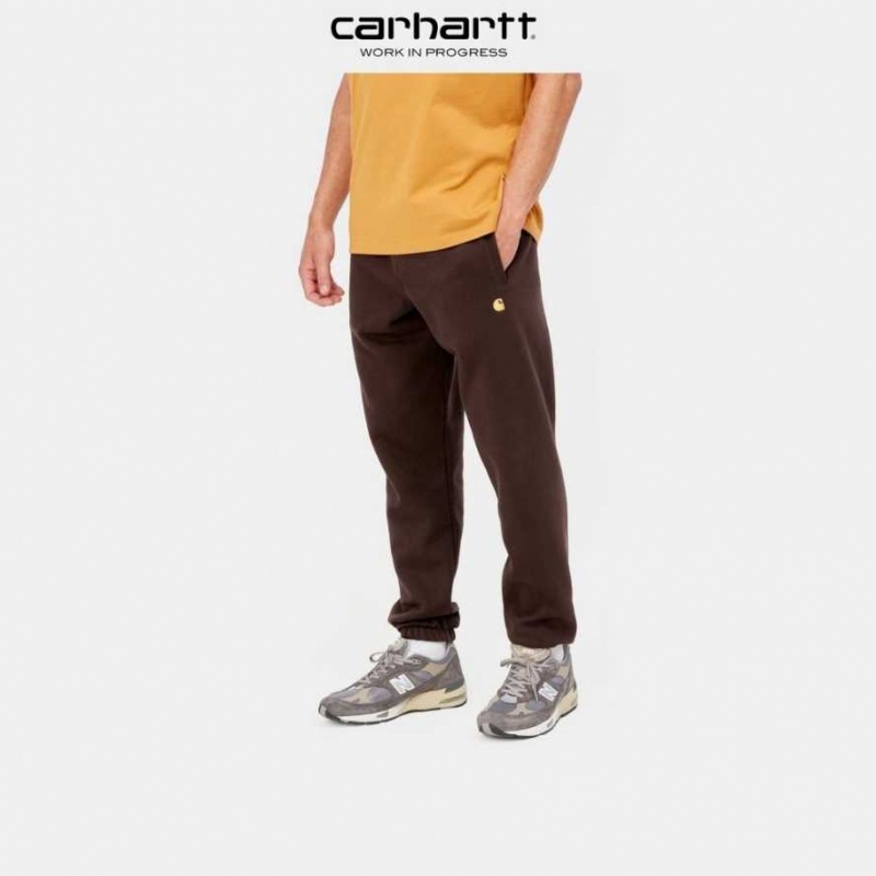 Carhartt Wip Chase Sweat Pant Dark Umber | TH0001385