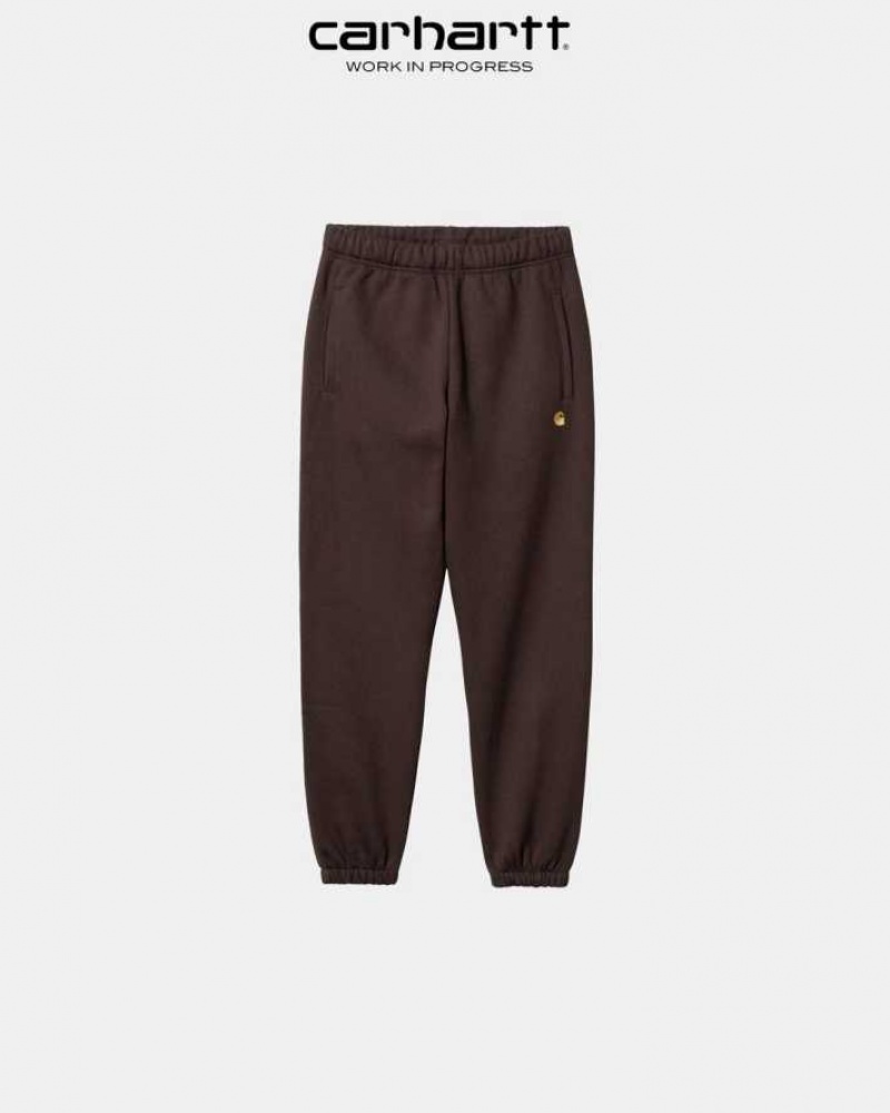 Carhartt Wip Chase Sweat Pant Dark Umber | TH0001385