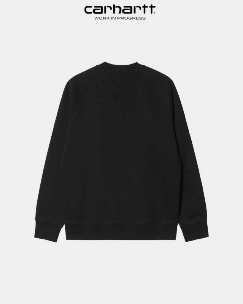 Carhartt Wip Chase Sweatshirt Black | TH0000268