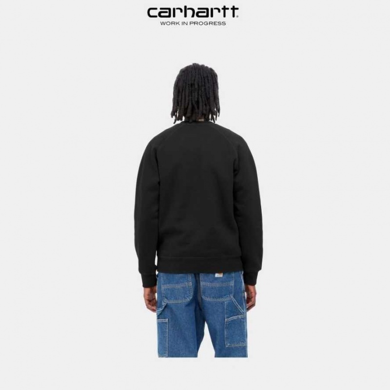 Carhartt Wip Chase Sweatshirt Black | TH0000268