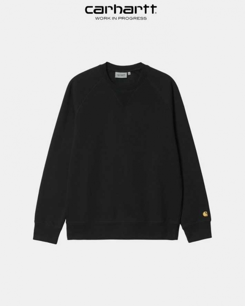 Carhartt Wip Chase Sweatshirt Black | TH0000268