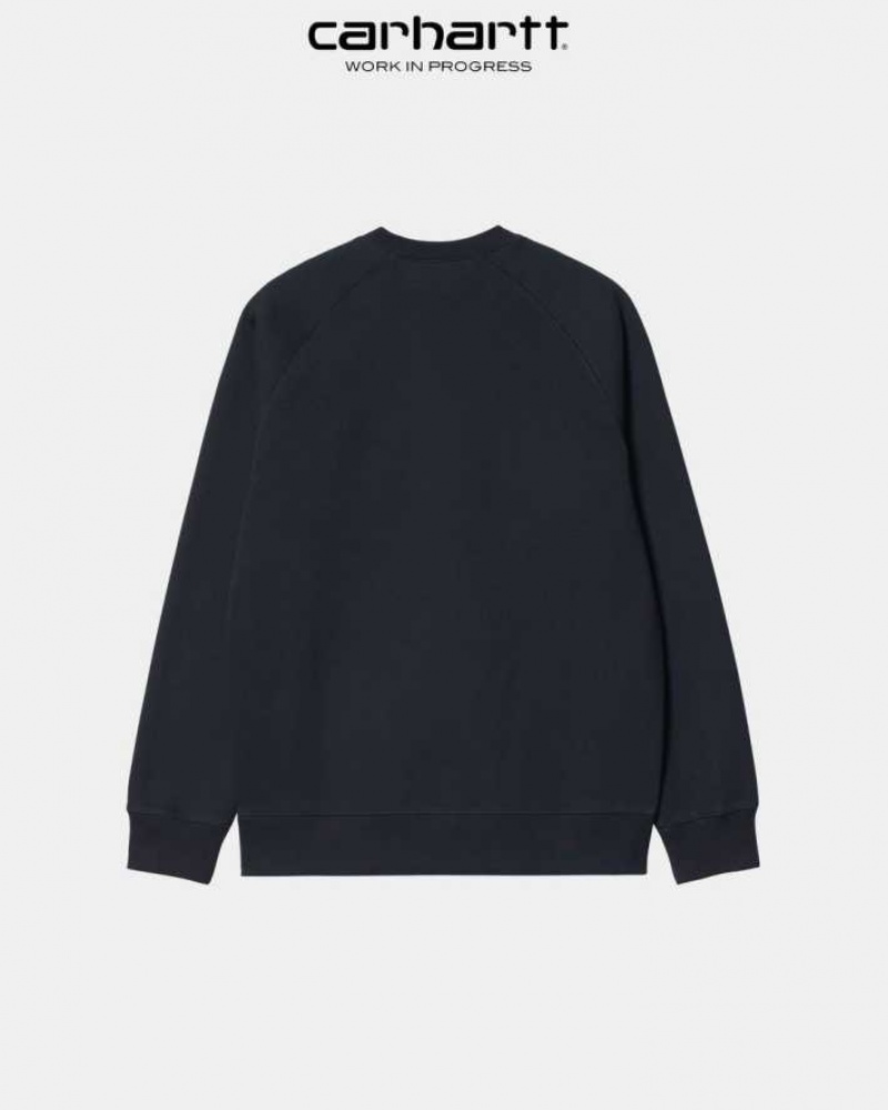 Carhartt Wip Chase Sweatshirt Dark Navy | TH0000272