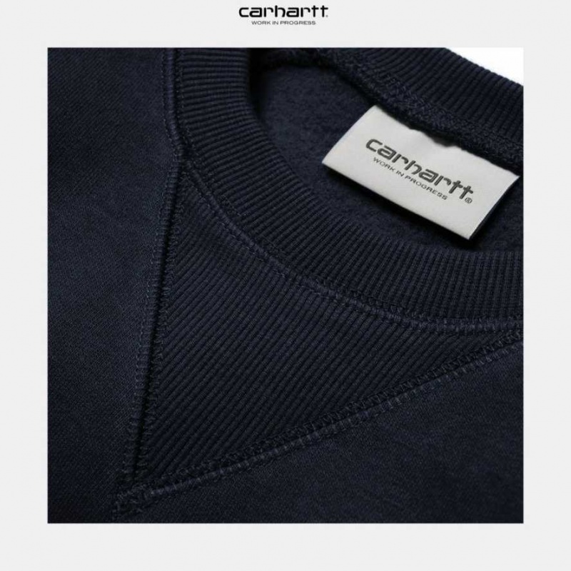 Carhartt Wip Chase Sweatshirt Dark Navy | TH0000272