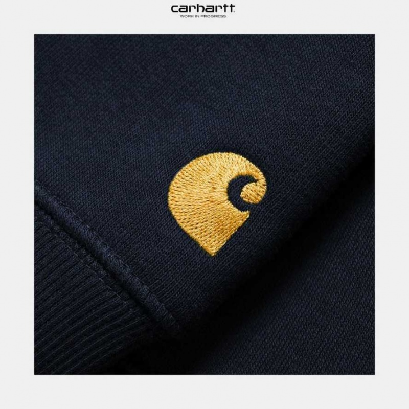 Carhartt Wip Chase Sweatshirt Dark Navy | TH0000272