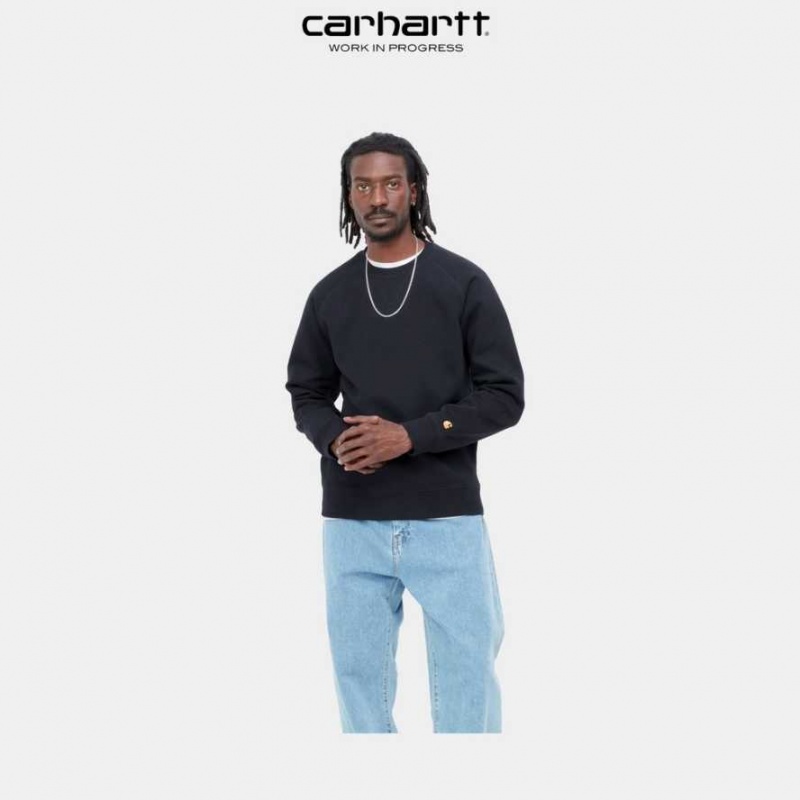 Carhartt Wip Chase Sweatshirt Dark Navy | TH0000272