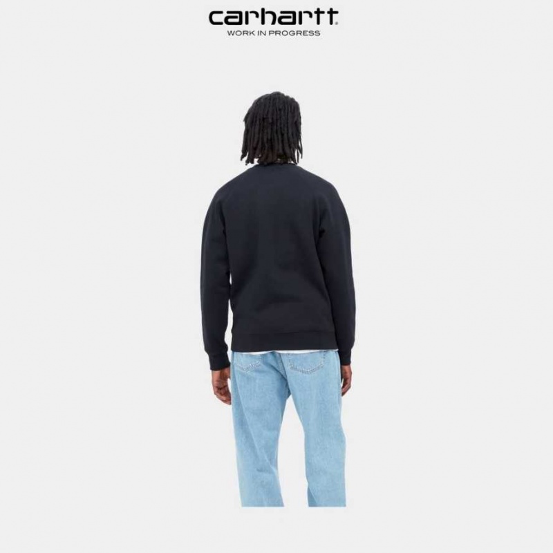 Carhartt Wip Chase Sweatshirt Dark Navy | TH0000272