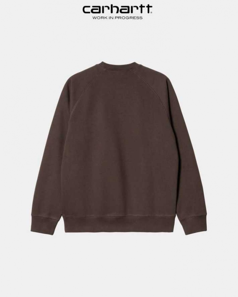 Carhartt Wip Chase Sweatshirt Dark Umber | TH0000271