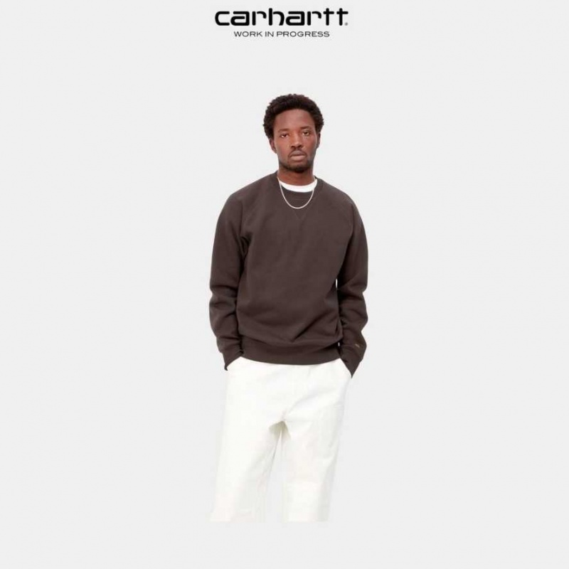 Carhartt Wip Chase Sweatshirt Dark Umber | TH0000271