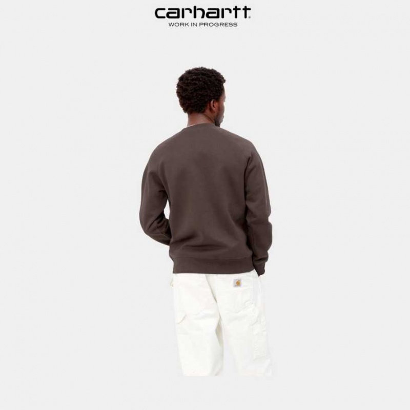 Carhartt Wip Chase Sweatshirt Dark Umber | TH0000271