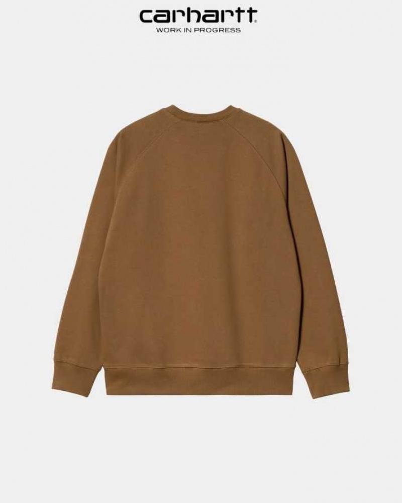 Carhartt Wip Chase Sweatshirt Hamilton Brown | TH0000267