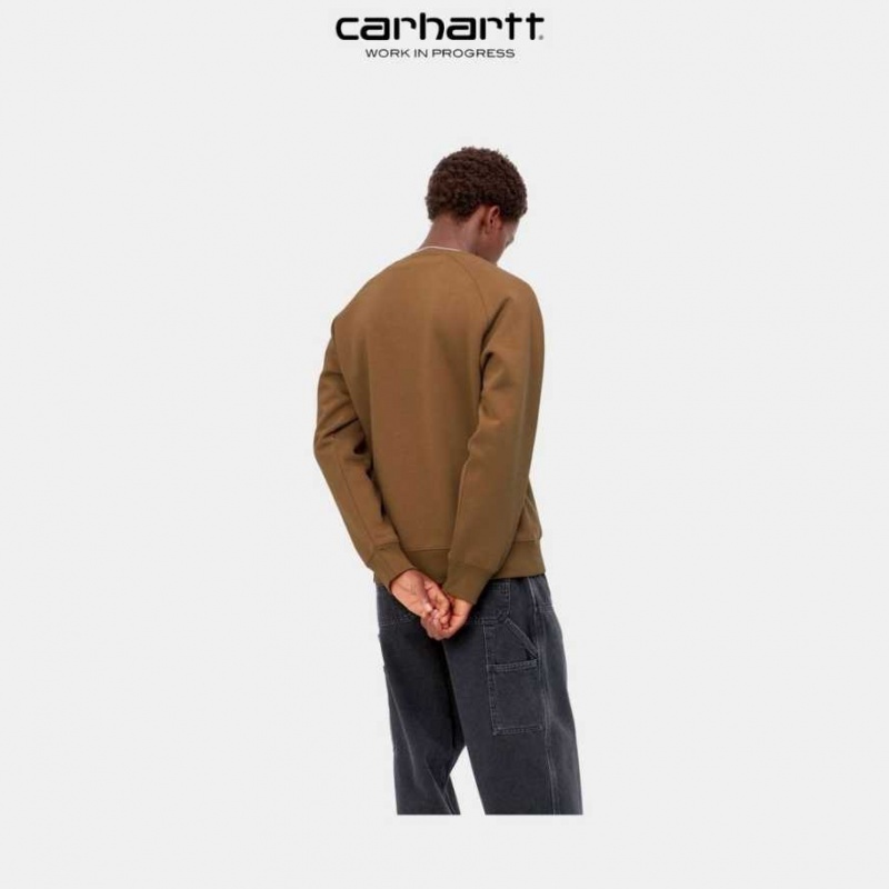 Carhartt Wip Chase Sweatshirt Hamilton Brown | TH0000267