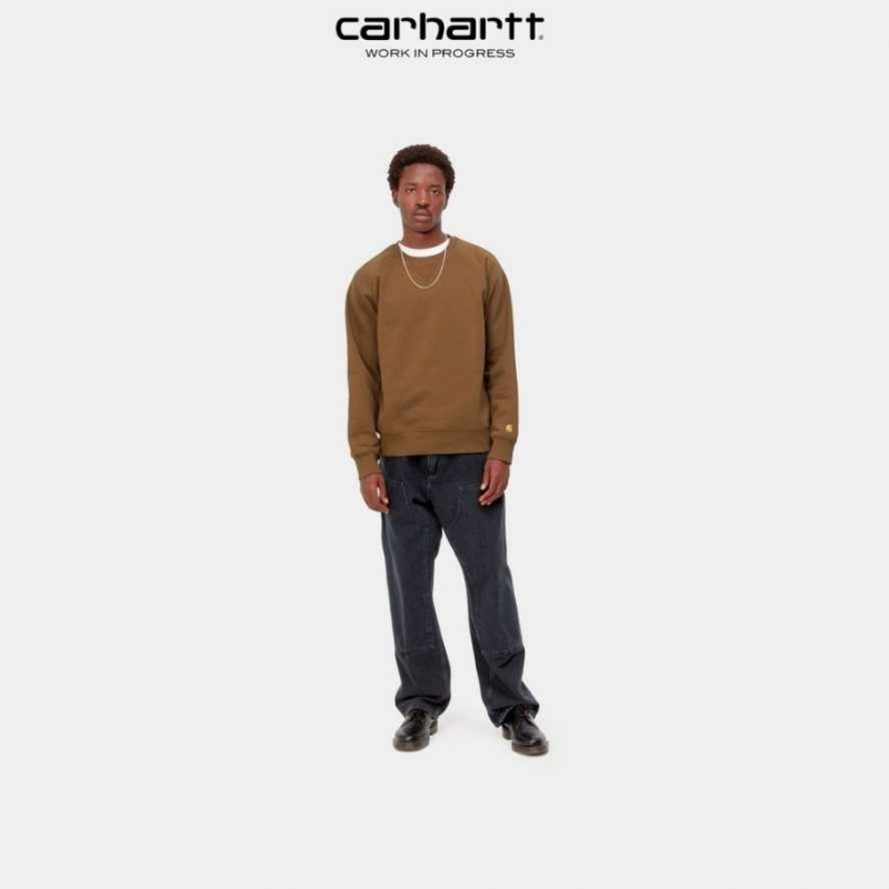 Carhartt Wip Chase Sweatshirt Hamilton Brown | TH0000267