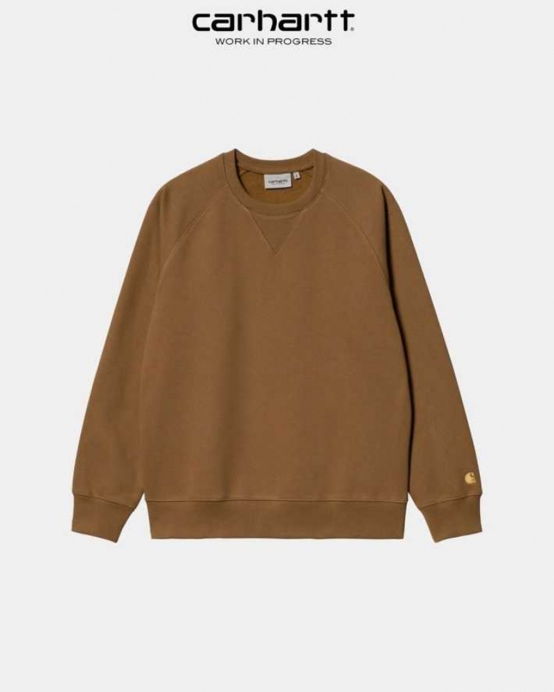 Carhartt Wip Chase Sweatshirt Hamilton Brown | TH0000267