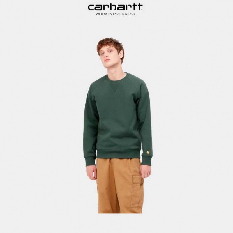 Carhartt Wip Chase Sweatshirt Juniper | TH0000269