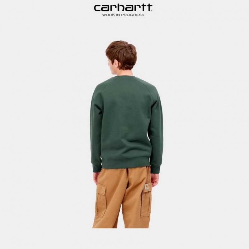 Carhartt Wip Chase Sweatshirt Juniper | TH0000269