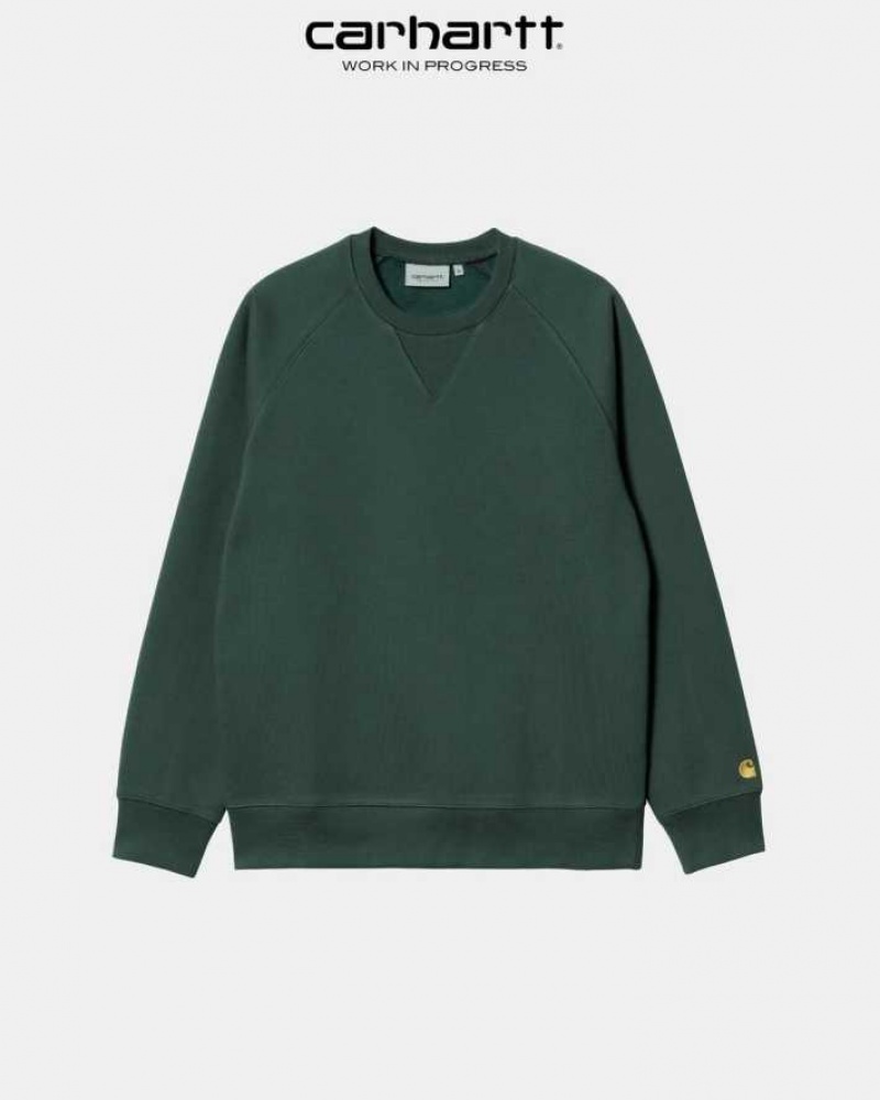 Carhartt Wip Chase Sweatshirt Juniper | TH0000269