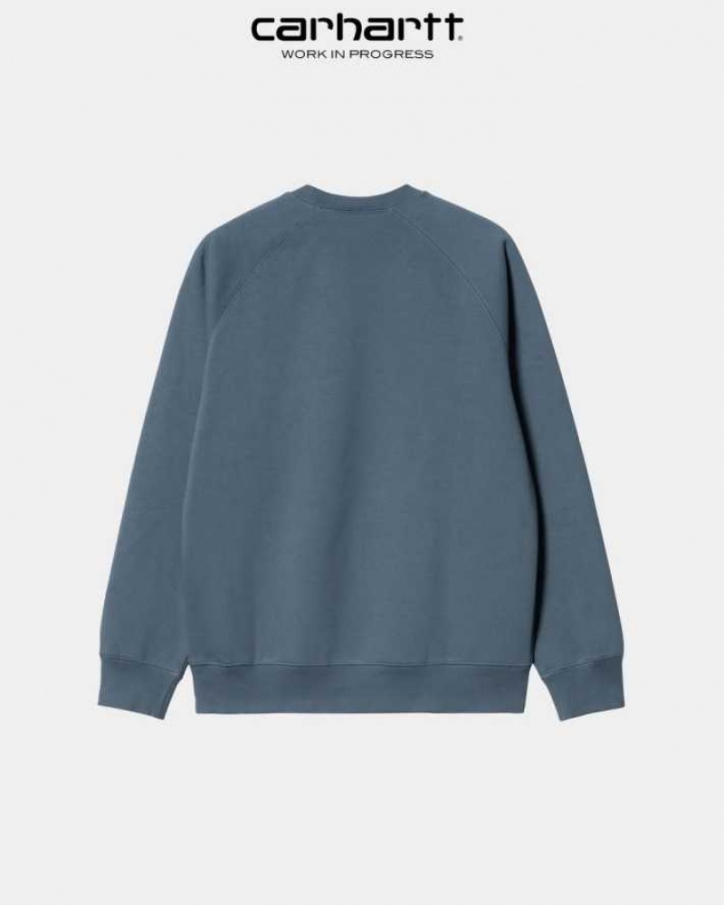 Carhartt Wip Chase Sweatshirt Storm Blue | TH0000263