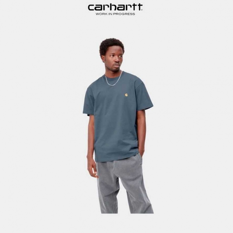 Carhartt Wip Chase T-Shirt Storm Blue | TH0002155