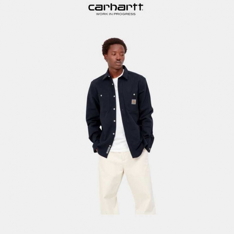 Carhartt Wip Clink Shirt - Canvas Dark Navy | TH0001789