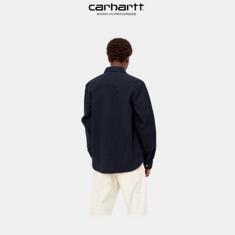 Carhartt Wip Clink Shirt - Canvas Dark Navy | TH0001789