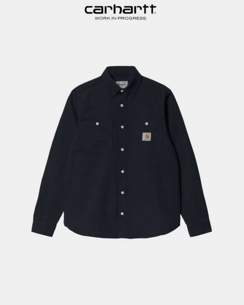 Carhartt Wip Clink Shirt - Canvas Dark Navy | TH0001789