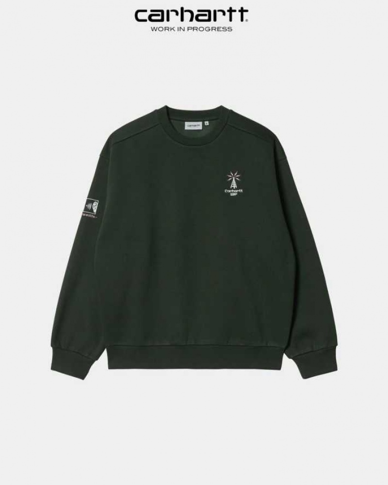 Carhartt Wip Connect Sweatshirt Dark Cedar | TH0000276