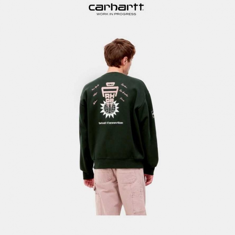 Carhartt Wip Connect Sweatshirt Dark Cedar | TH0000276