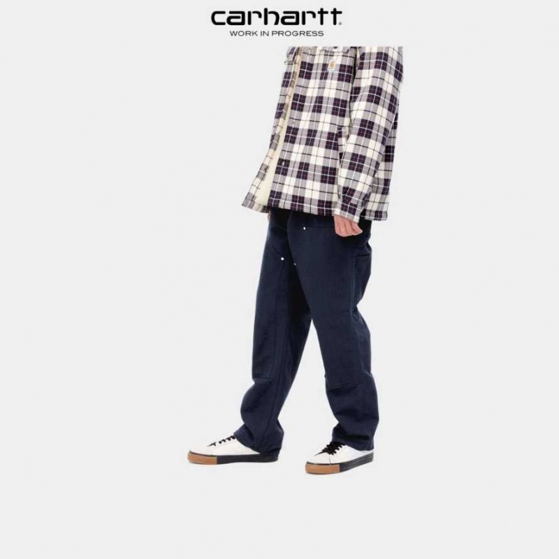 Carhartt Wip Double Knee Pant Dark Navy | TH0001393