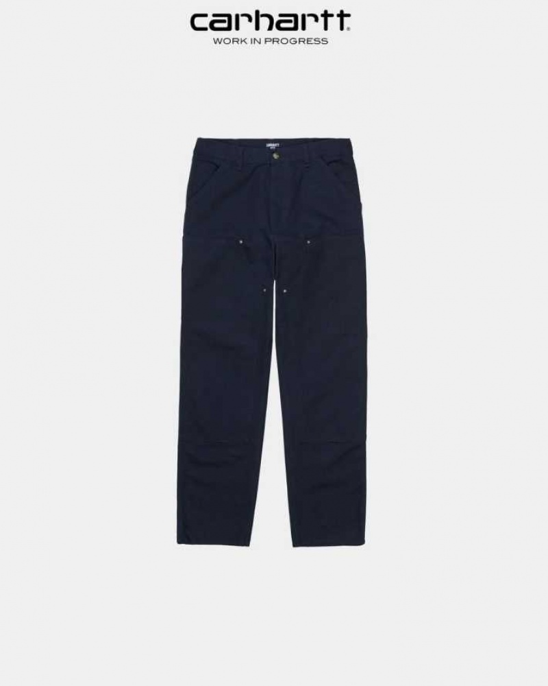 Carhartt Wip Double Knee Pant Dark Navy | TH0001393